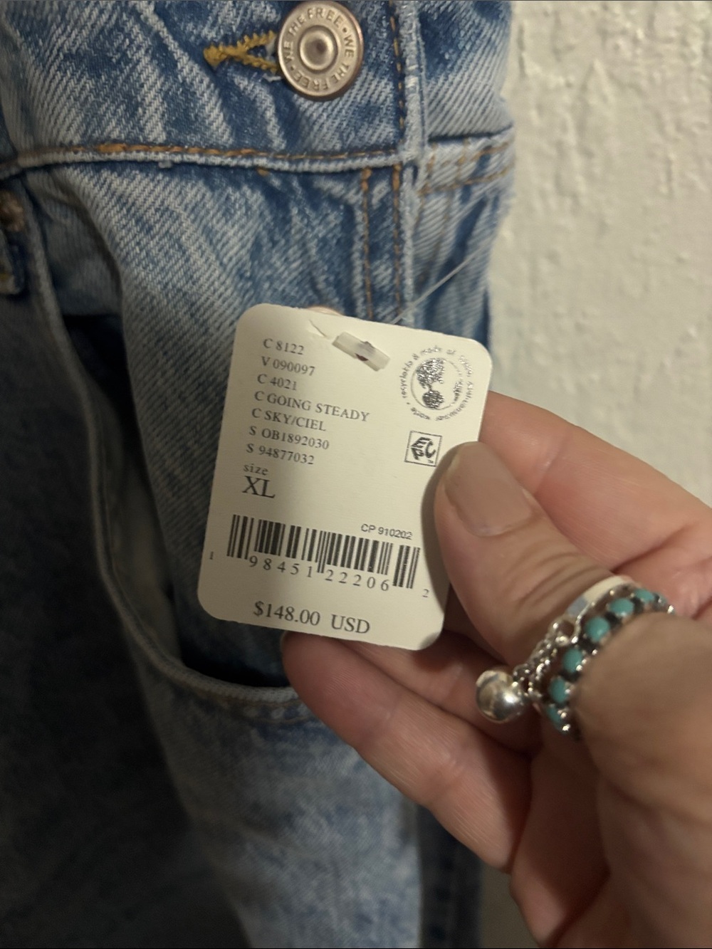 NWT Free People We The Free Good Luck Barrel Overalls Size XL - Picture 6 of 10